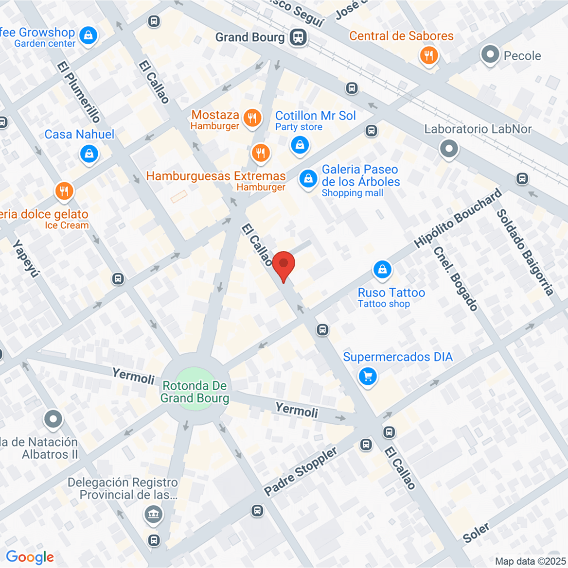 Mapa de Sede central